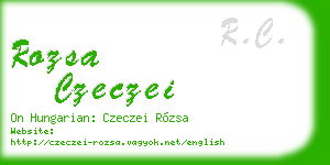 rozsa czeczei business card