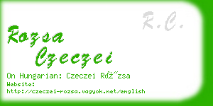 rozsa czeczei business card